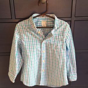 Boys Crewcuts plaid button down shirt
